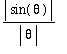 abs(sin(theta))/abs(theta)