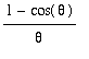 (1-cos(theta))/theta