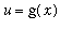 u = g(x)