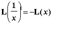 L(1/x) = -L(x)