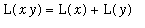 L(x*y) = L(x)+L(y)