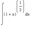 Int((1+u)^(1/2),u)