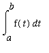 Int(f(t),t = a .. b)