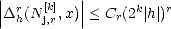 |         |
||Drh(N [kj,]r,x)|| < Cr(2k| h|)r
     