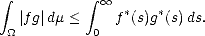  integral          integral 
             oo  *    *
 _O_|fg|dm < 0  f (s)g(s)ds.
