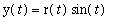 y(t) = r(t)*sin(t)