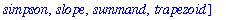 [D, Diff, Doubleint, Int, Limit, Lineint, Product, Sum, Tripleint, changevar, completesquare, distance, equate, integrand, intercept, intparts, leftbox, leftsum, makeproc, middlebox, middlesum, midpoin...