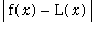 abs(f(x)-L(x))