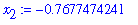 x[2] := -.7677474241
