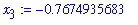 x[3] := -.7674935683