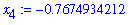 x[4] := -.7674934212