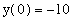 y(0) = -10