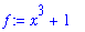 f := x^3+1