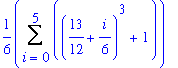 1/6*Sum((13/12+1/6*i)^3+1,i = 0 .. 5)