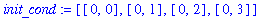 init_cond := [[0, 0], [0, 1], [0, 2], [0, 3]]