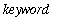 keyword
