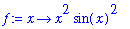 f := proc (x) options operator, arrow; x^2*sin(x)^2 end proc