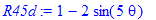 R45d := 1-2*sin(5*theta)