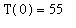 T(0) = 55