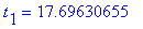 t[1] = 17.69630655