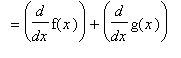 `` = diff(f(x),x)+diff(g(x),x)