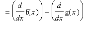 `` = diff(f(x),x)-diff(g(x),x)