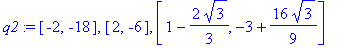 q2 := [-2, -18], [2, -6], [1-2/3*3^(1/2), -3+16/9*3^(1/2)]
