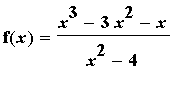 f(x) = (x^3-3*x^2-x)/(x^2-4)