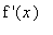 `f '`(x)