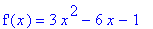 `f'`(x) = 3*x^2-6*x-1