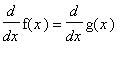 Diff(f(x),x) = Diff(g(x),x)