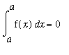 Int(f(x),x = a .. a) = 0