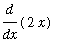 Diff(2*x,x)