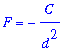 F = -C/d^2