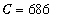 C = 686