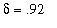 delta = .92