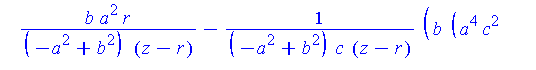 (Typesetting:-mprintslash)([PIECEWISE([[-(2*c*b^2*(a^4*c^2-b^2*c^2*z^2+b^2*c^2*r^2+z^2*a^2*b^2+a^2*c^2*z^2-a^2*c^2*r^2-a^4*z^2)^(1/2)+b^2*c^2*z^2-a^2*c^2*z^2-2*a^2*b^2*c^2+a^2*c^2*r^2-z^2*b^4+z^2*a^2*...