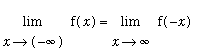 limit(f(x),x = -infinity) = limit(f(-x),x = infinity)