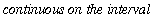 continuous*on*the*interval