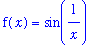 f(x) = sin(1/x)