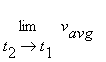 limit(v[avg],t[2] = t[1])