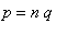 p = n*q