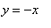 y = -x
