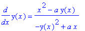 diff(y(x),x) = (x^2-a*y(x))/(-y(x)^2+a*x)