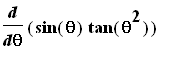 diff(sin(theta)*tan(theta^2),theta)