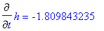 Diff(h,t) = -1.809843235