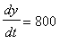 dy/dt = 800