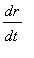 dr/dt