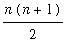 n*(n+1)/2