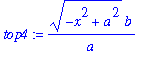 top4 := (-x^2+a^2)^(1/2)*b/a